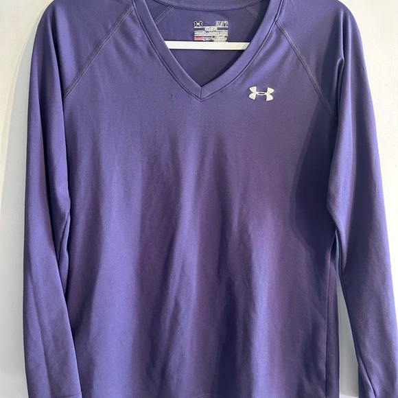 Under Armour Violet V-Neck Top - Picture 1 of 3